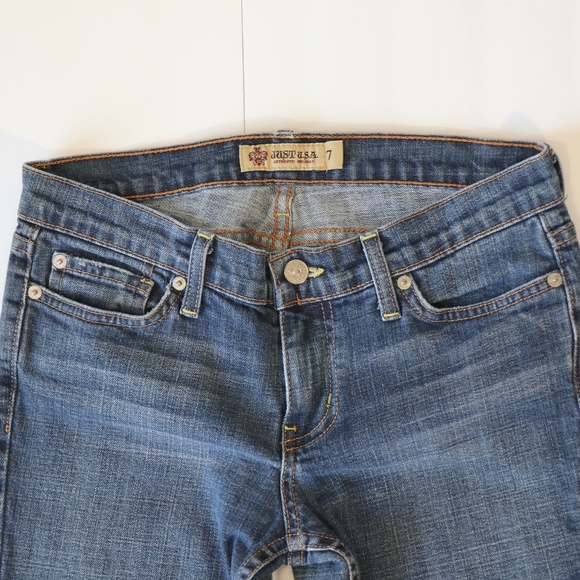 Straight leg sand-washed jeans mid-rise - Picture 3 of 12